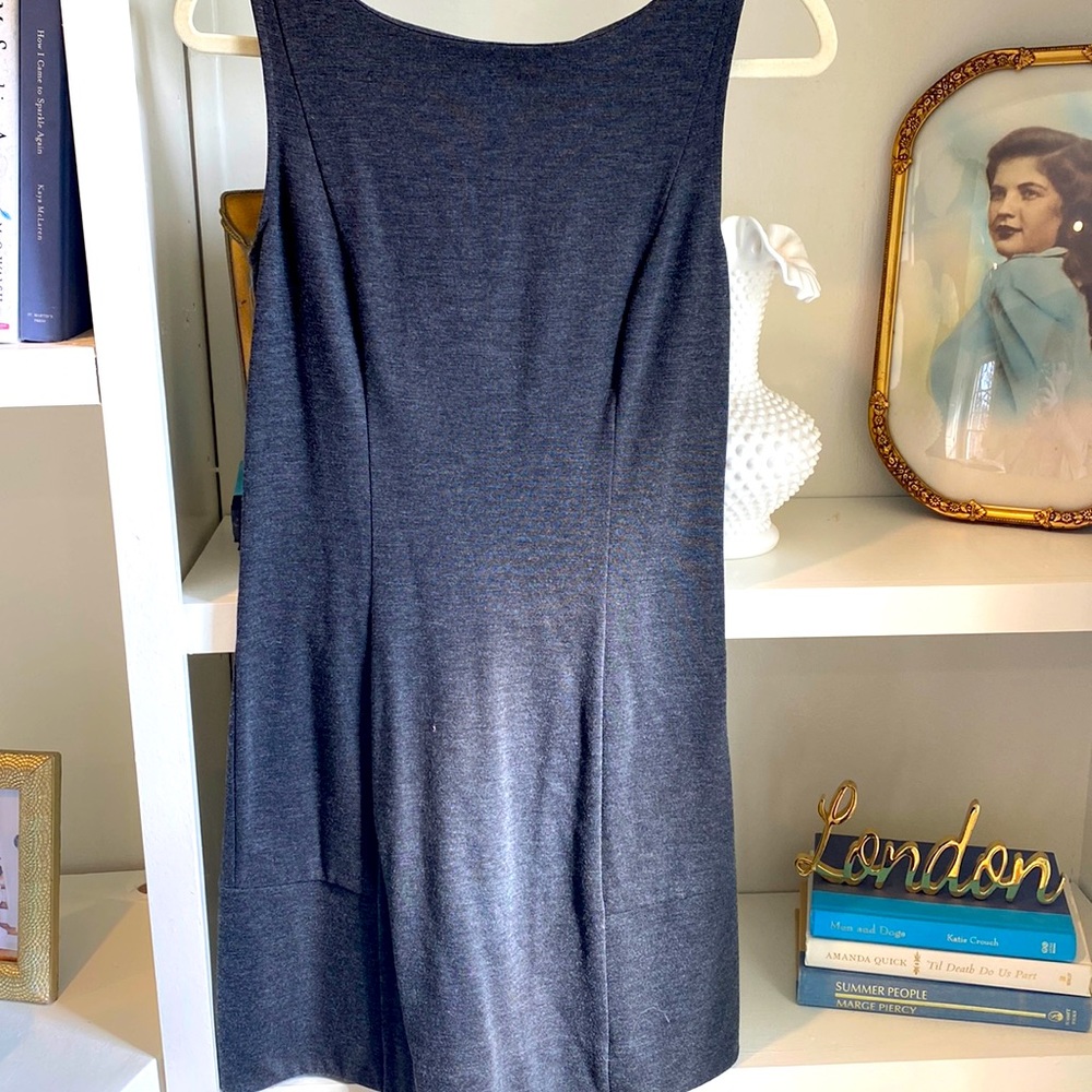 Vintage Juicy Couture Gray Knit Bow Back Mini Dress Size S